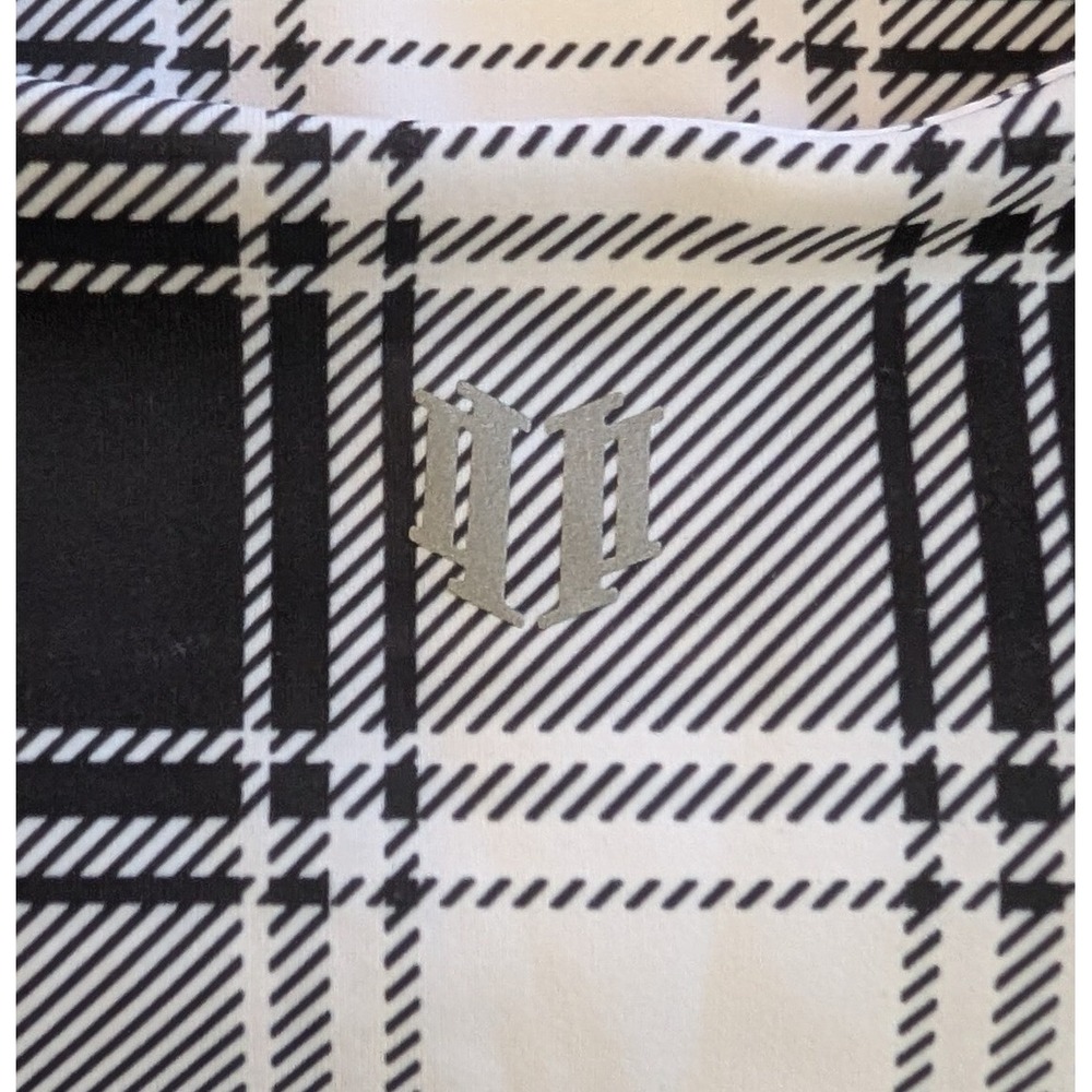 EleVen by Venus Williams One More Time Tank Black White Plaid Crop Top XS NEW - Picture 10 of 11